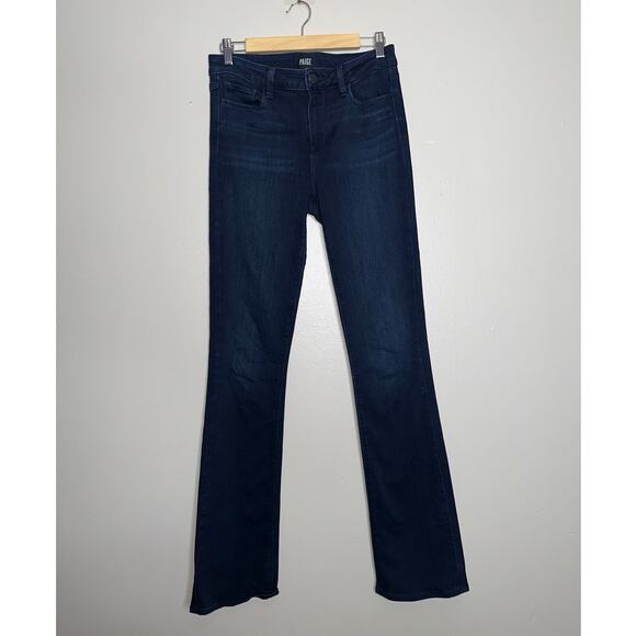 Paige Manhattan Bootcut Jeans High Rise Dark Wash Denim Size 29 - Picture 2 of 8